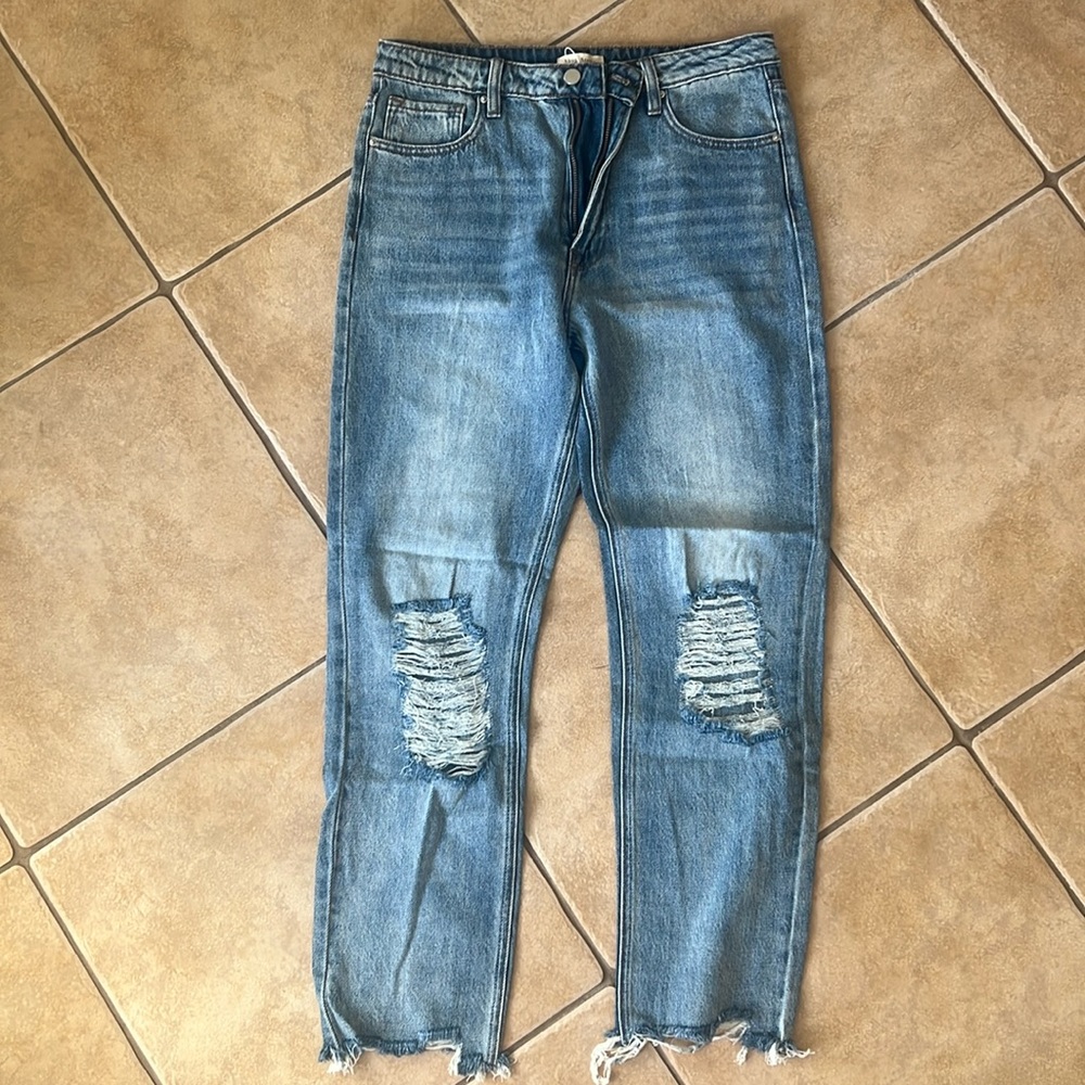 Distressed jeans
